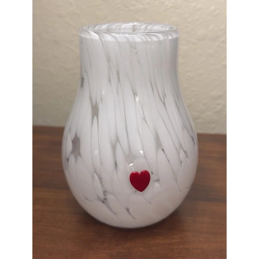 Anthropologie Vase Icon Confetti Icon Glass Vase Red Hearts
